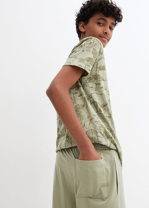 Fantovska T-Shirt majica in bermuda hlače z ekološkim bombažem