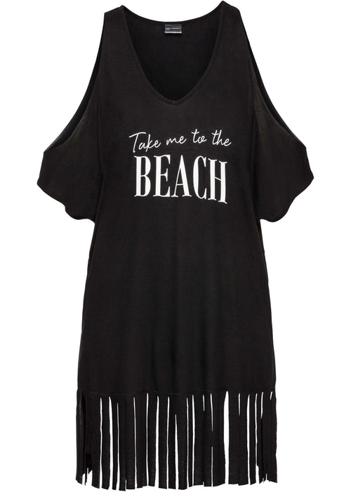 Dolga majica z izrezi za na plažo