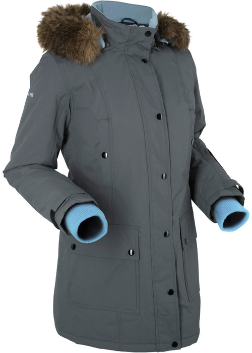 Funkcijska pohodniška dolga jakna s kapuco