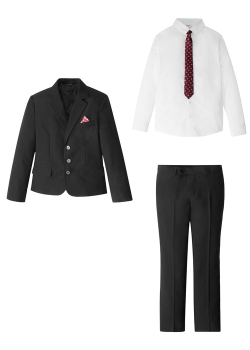 Fantovska obleka, srajca in kravata (4 kosi)