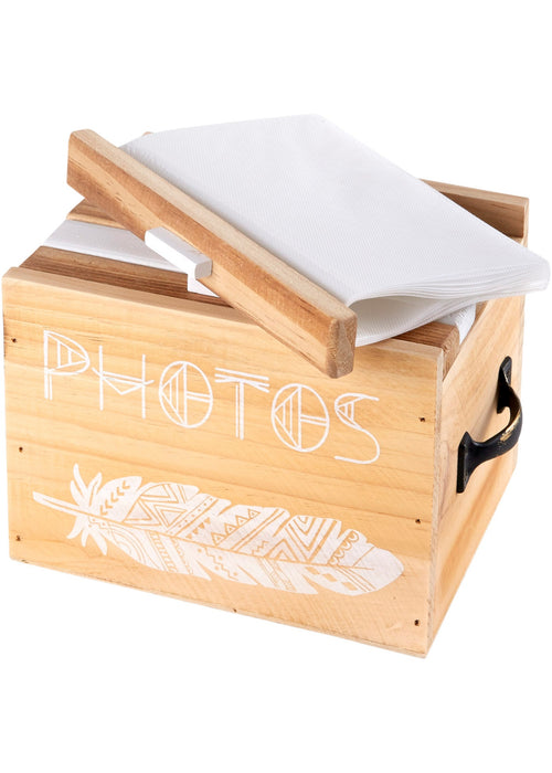 Škatla za fotografije iz lesa