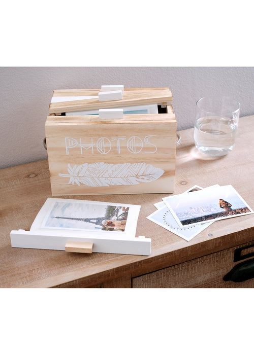 Škatla za fotografije iz lesa