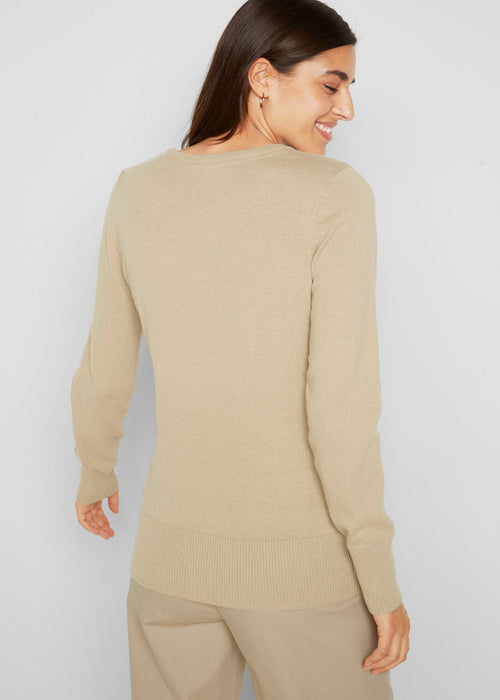 Klasičen pulover z recikliranim bombažem