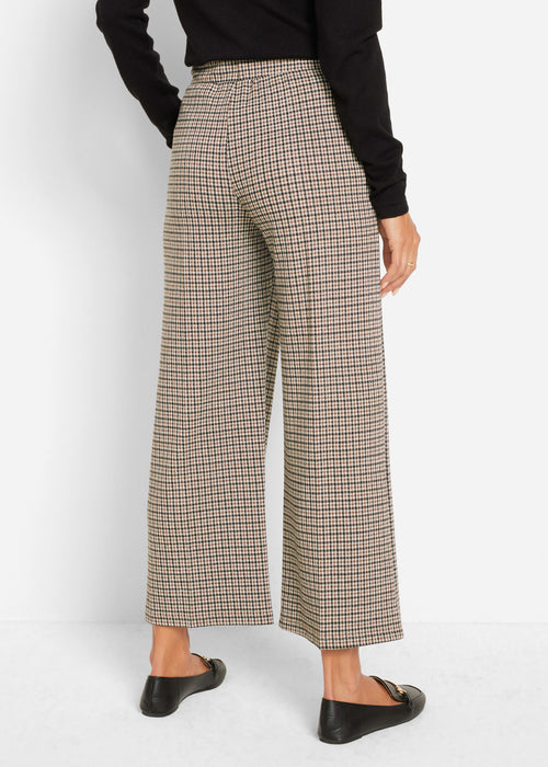 Culotte hlače s karirastim vzorcem