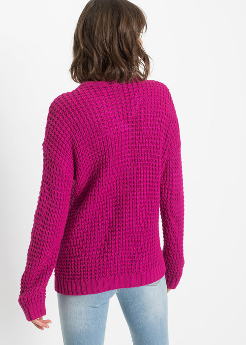 Pleten pulover z zadrgo