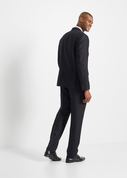 Moška obleka v ozkem kroju: suknjič, hlače, telovnik in kravata