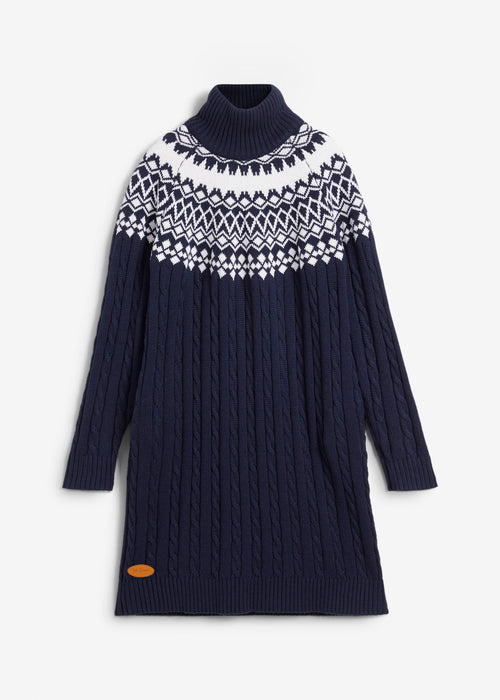 Norveški pletena obleka s kitastim vzorcem