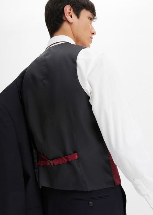 5-delna ozka poročna obleka: suknjič, hlače, telovnik, kravata in vtični robček
