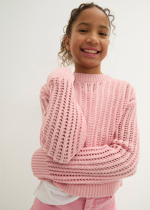 Dekliški pleten pulover