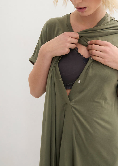Obleka iz trikoja za nosečnost in dojenje