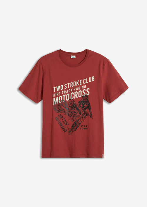 T-Shirt majica z ekološkim bombažem s potiskom motornega kolesa