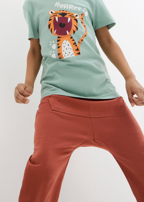Fantovska T-Shirt majica in 3/4-hlače z ekološkim bombažem