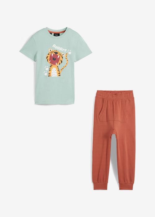 Fantovska T-Shirt majica in 3/4-hlače z ekološkim bombažem