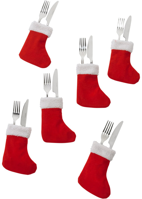 Žepki za pribor v obliki Božičkovih nogavic (6 kosov)