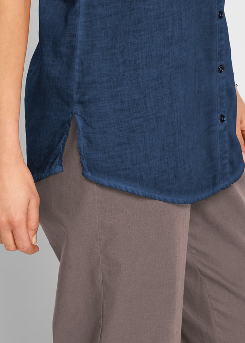 Prelivajoča bluza s kratkimi rokavi