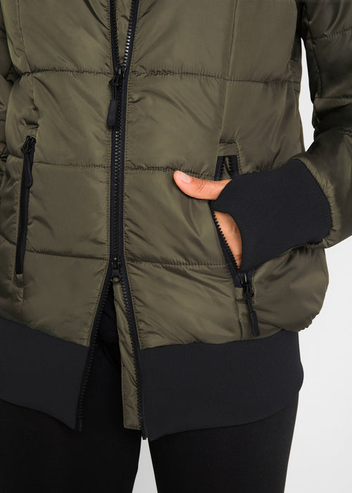 Pohodniška prešita jakna s potiskano podlogo