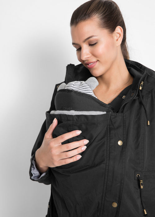Jakna za nosečnost in za nošenje dojenčka s podlogo iz jerseya