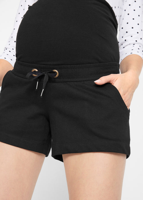 Udobne nosečniške kratke hlače z vpeljano elastiko