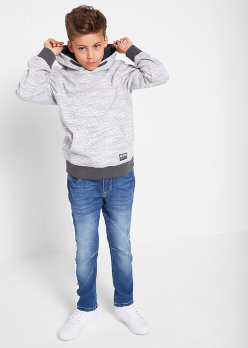 Fantovska športno udobna majica s kapuco iz meliranega materiala
