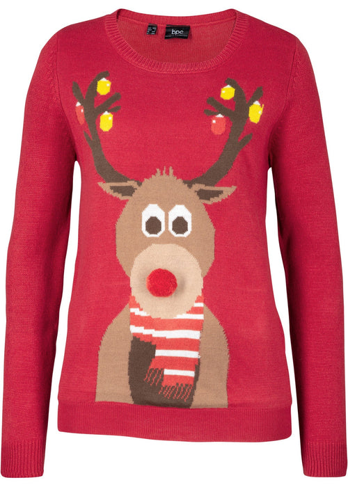 Božični pulover z motivom severnega jelena