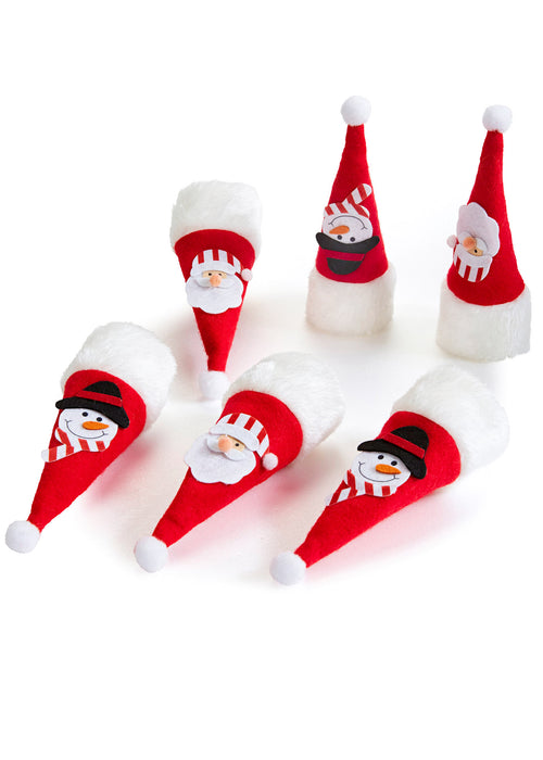 Žepki za pribor z motivom Božičkove kape (6 kosov)