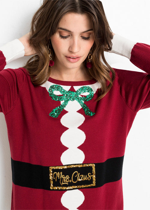Božični pulover z bleščicami