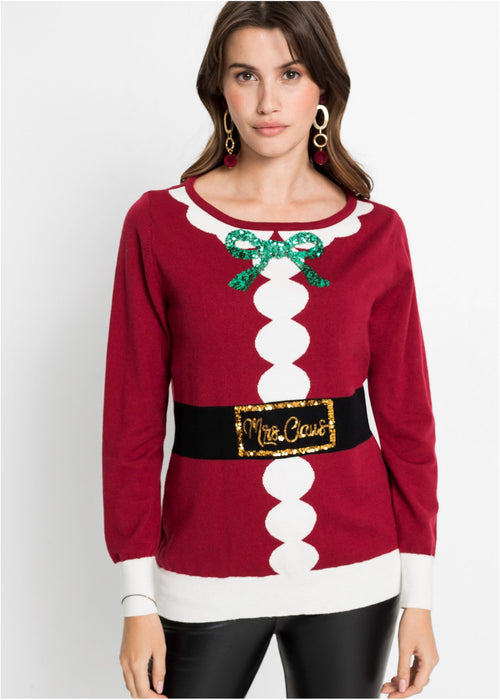 Božični pulover z bleščicami