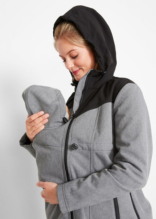Kratek softshell plašč za nosečnost in nošenje dojenčka