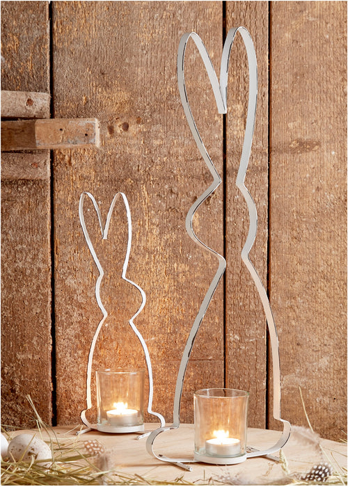 Svečnik za čajne svečke v obliki zajčka (2 kosa)
