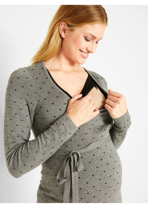 Nosečniški pulover z odprtino za dojenje