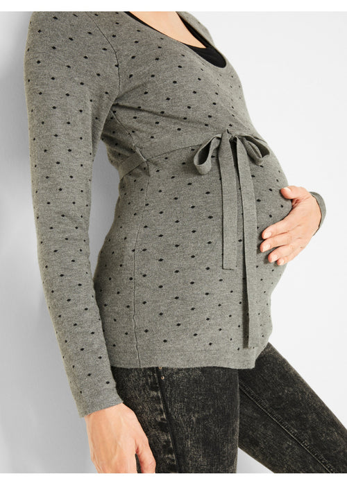 Nosečniški pulover z odprtino za dojenje