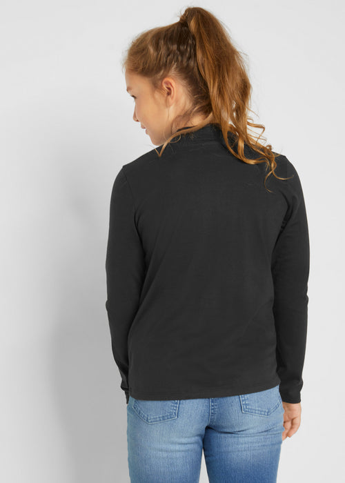Dekliška majica s puli ovratnikom z ekološkim bombažem (2 kosa)