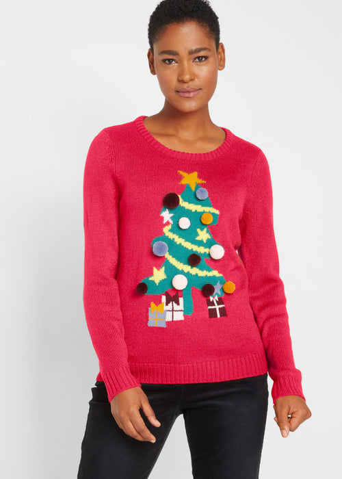 Božični pulover z motivom jelke