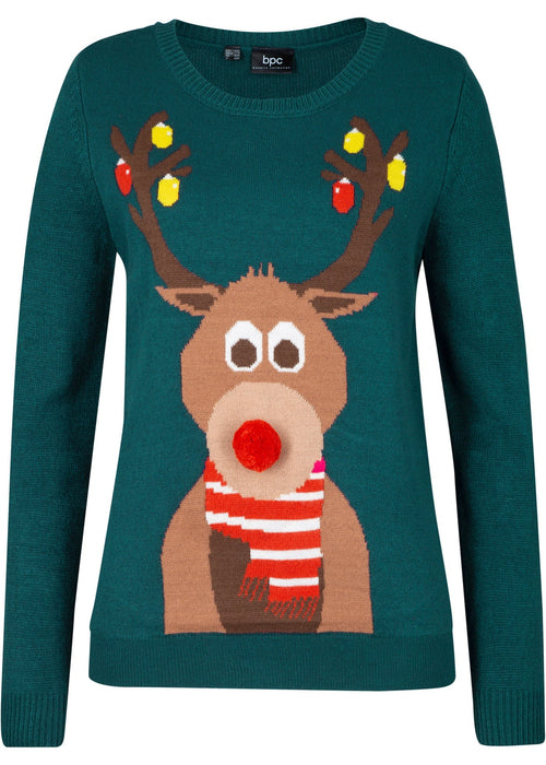 Božični pulover z motivom severnega jelena