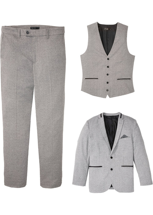 3-delna obleka: suknjič, hlače in telovnik