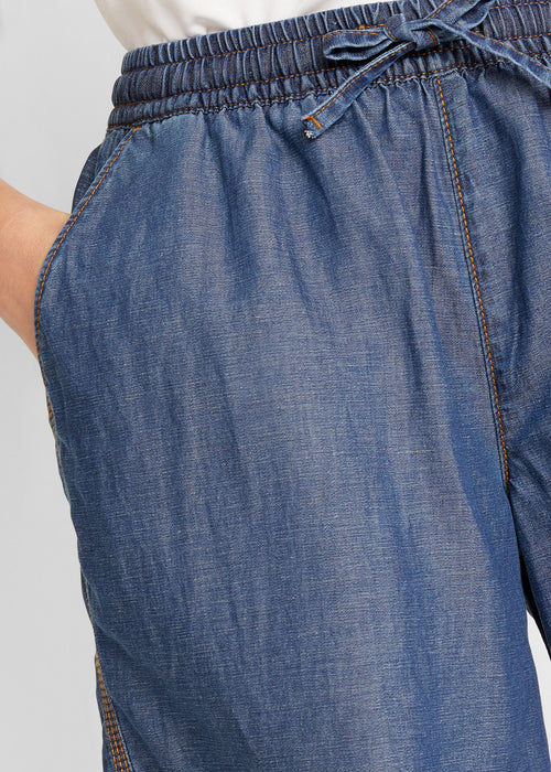 Kratke hlače iz lahkega denima s TENCEL™ lyocellom v ekstra širokem kroju
