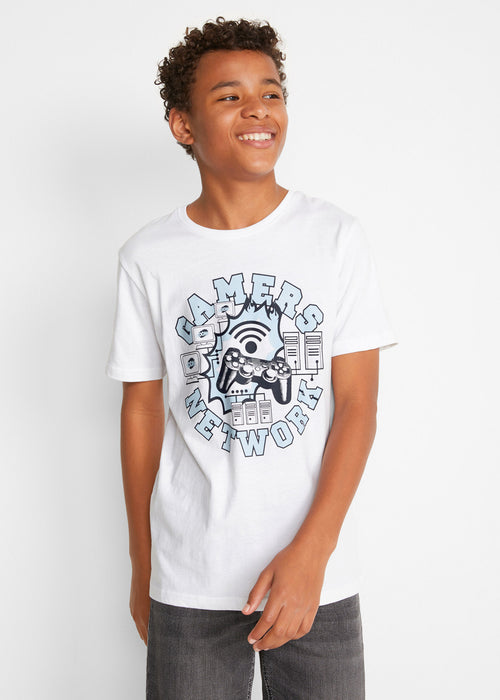 Fantovska T-Shirt s potiskom z ekološkim bombažem (2 kosa)
