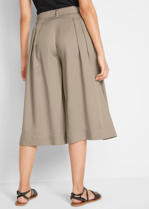 Culotte hlače s širokimi hlačnicami s TENCEL™ lyocellom