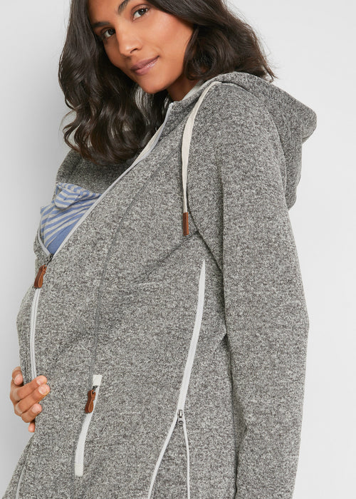 Nosečniška plišasta jakna za nošenje dojenčka