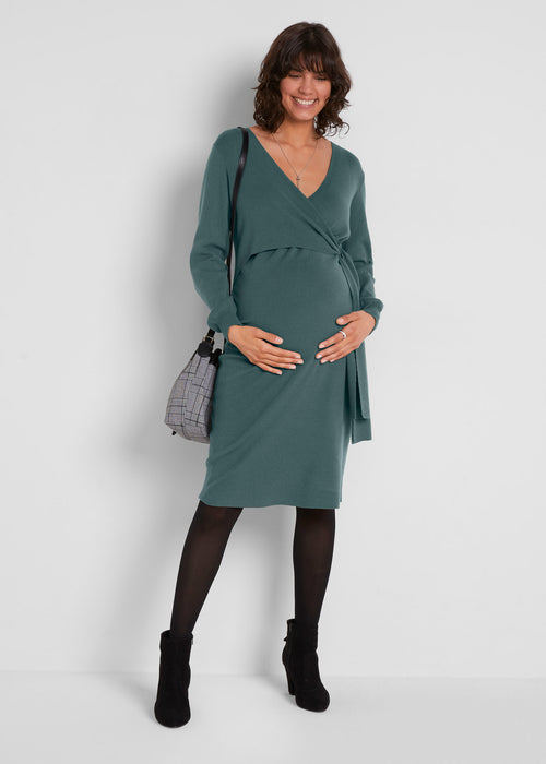 Pletena obleka za nosečnost in dojenje