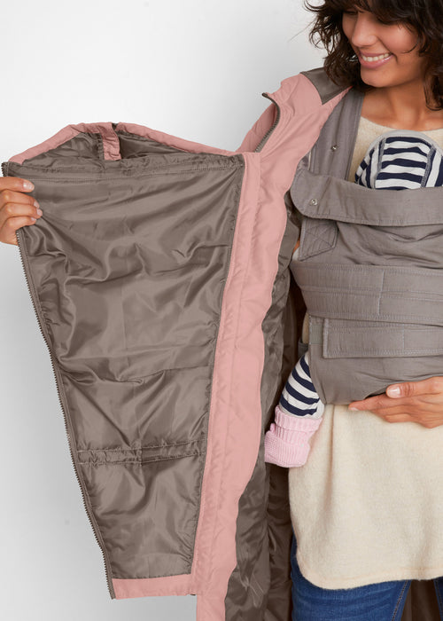 Prešit plašč za nosečnost in dojenje z recikliranim poliestrom