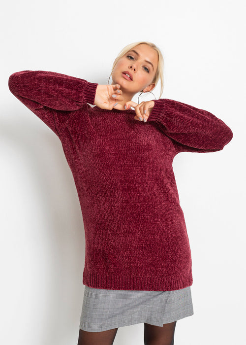 Dolg pulover iz šenilje