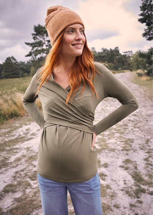 Majica za nosečnost in dojenje z ekološkim bombažem