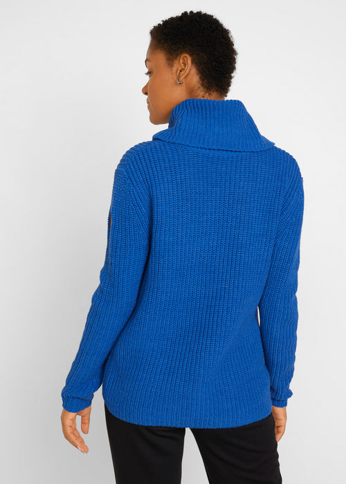 Grobo pleten pulover s širokim ovratnikom