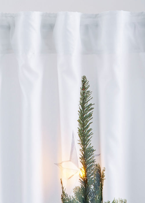 LED zastor s potiskom božičnega drevesca (1 kos)