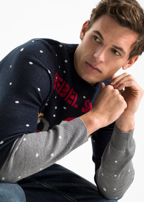Moški pulover z božičnim motivom