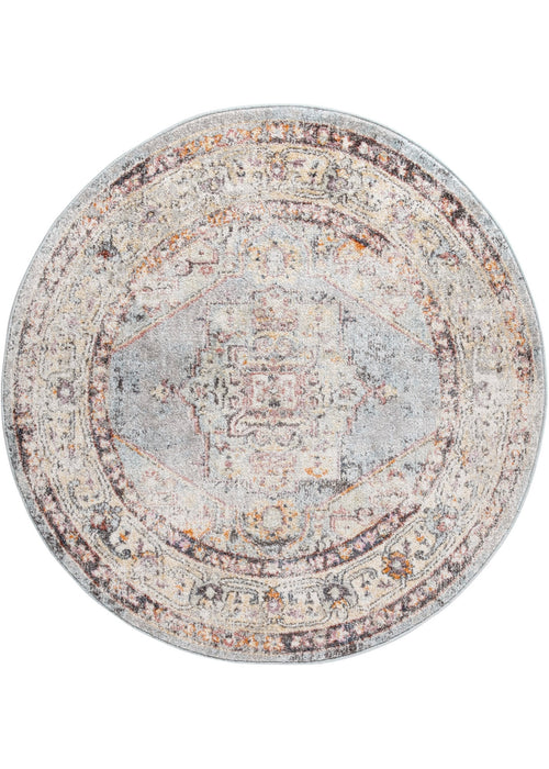 Okrogla preproga z orientalskim vzorcem