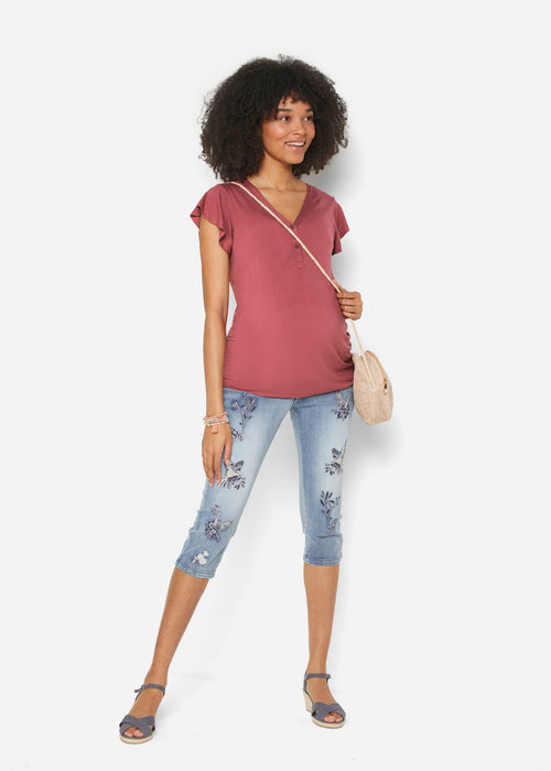 Bluza iz trikoja za nosečnost in dojenje