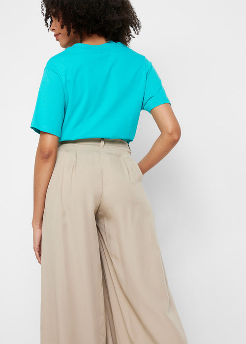 Široke culotte hlače iz TENCEL™ lyocella v 7/8-dolžini