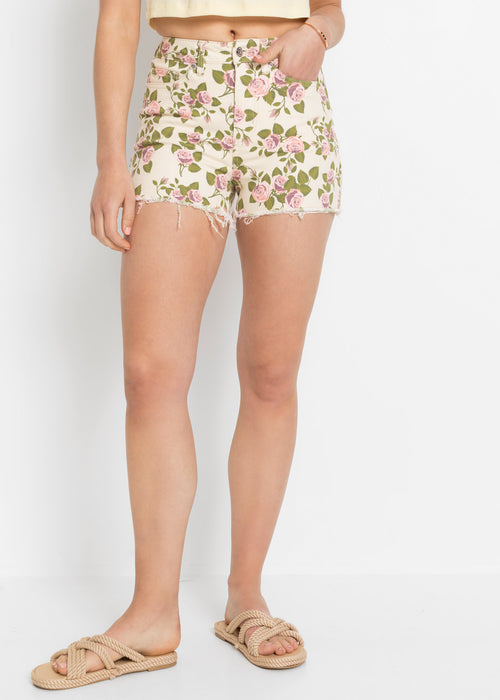 Kratke hlače s cvetličnim vzorcem